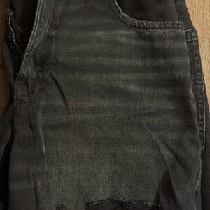 American Eagle Outfitters Black Distressed Jean Shorts